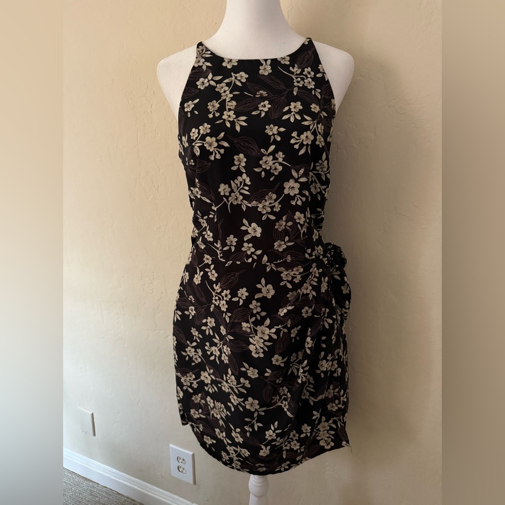 Y2K floral wrap dress